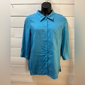 ECRU Turquoise Button-Up Shirt – Size XL